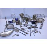 A job lot of assorted plated ware