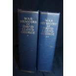 Two volume set 'War Memoirs of David Lloyd George'