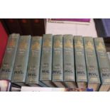 Nine volumes of Hakluyt's Voyages (missing volume 4)