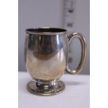A small hallmarked silver tankard total weight 62g