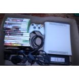 A working Xbox 360 with accessories and games