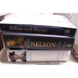 Three assorted hardback books on Lord Nelson including Folio Society