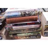A job lot of assorted hardback books relating to The Battle of Waterloo