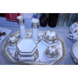 A L & Co ceramic dressing table set