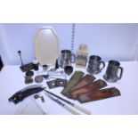 A job lot of assorted collectables including small Kukri knife