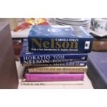 Six assorted hardback books all relating to Lord Nelson