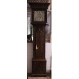 A late 18th century ornately carved antique long cased clock by Richardson Peyton of Gloucester,