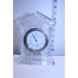 A Waterford Crystal mantle clock