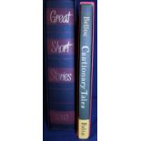 Two Folio Society Books 'Great Short Stories' and 'Cautionary Tales'