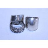 Three assorted 925 silver rings