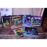 10 Vintage assorted advertising boards for McDonald's with Disney and film themes 55cm by 55cm