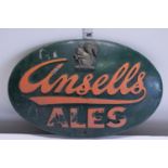 A vintage cast Ansells Ales wall plaque