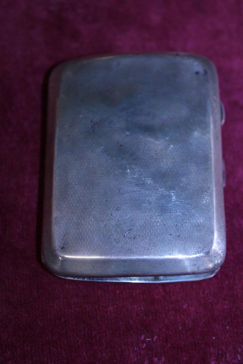 A hallmarked silver cigarette case. (Hallmarked for Chester) 56 grams