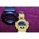 Two assorted G shock watches (one with cracked screen)