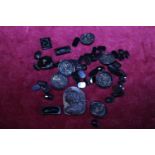 A selection of Victorian buttons, French jet & vulcanite etc