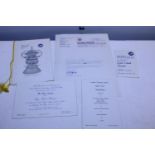 A selection of Leeds United ephemera from the 1972 FA Cup final including dinner menu - Luncheon