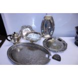 A job lot of assorted plated ware
