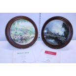Two large Royal Doulton collectors plates "Journey Through the Village"