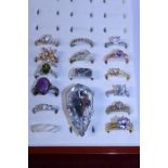 A good selection of assorted dress rings