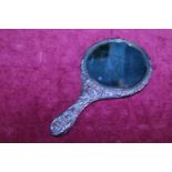 A hallmarked silver dressing table mirror