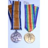 Two WW1 medals awarded to 128597 2. CPL C. Kitson R.E.