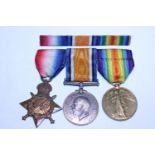 A WW1 medal set awarded to 3492 Pte C.W. Bailey 5th Duke of Wellington's