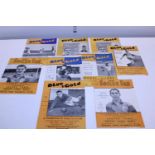 Nine rare issues of the Leeds United Blue & Gold fan magazine. 1949 & 1950.