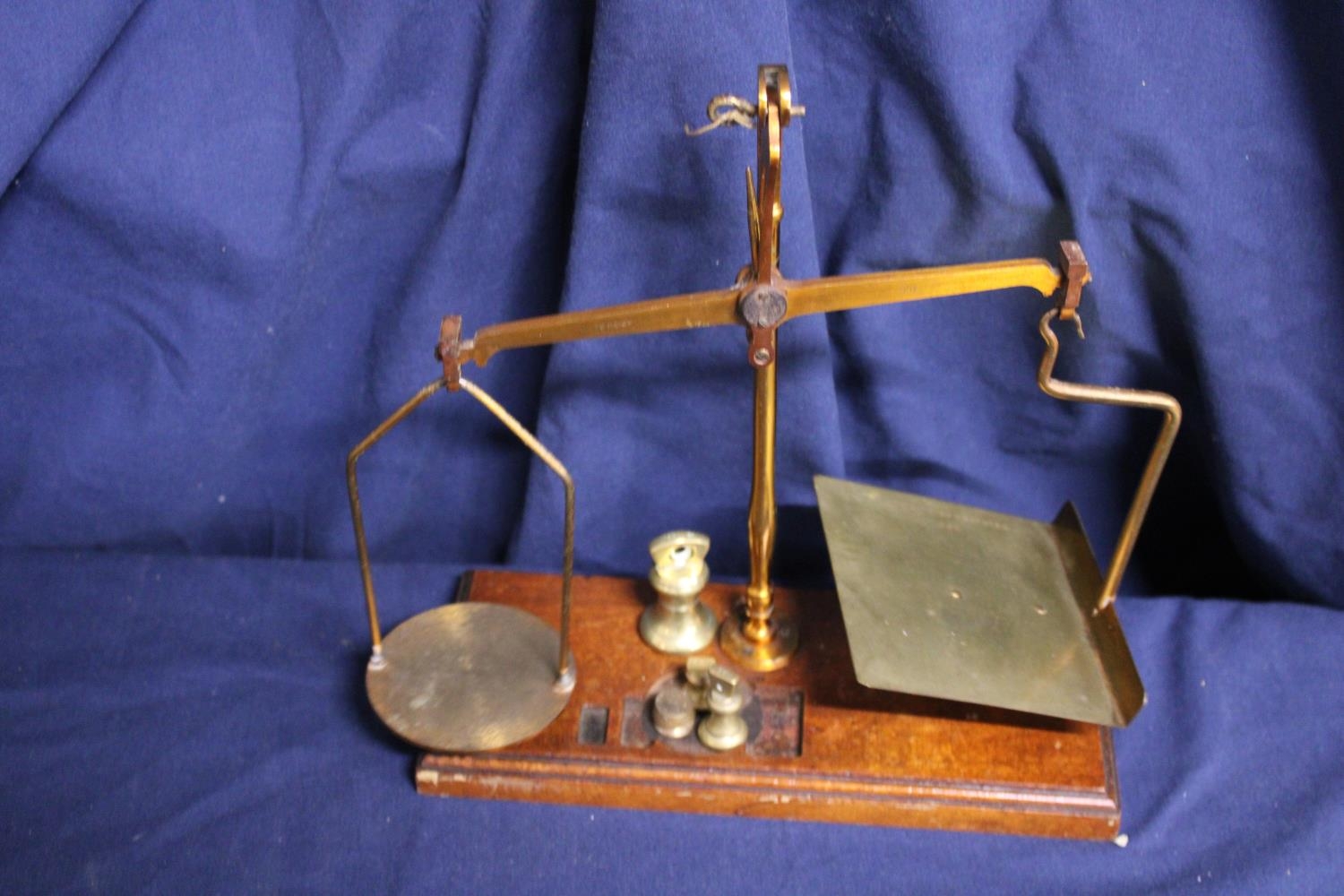 A set of antique Post Office scales & weights