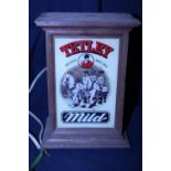 A vintage Tetley Mild bar top light (un-tested)