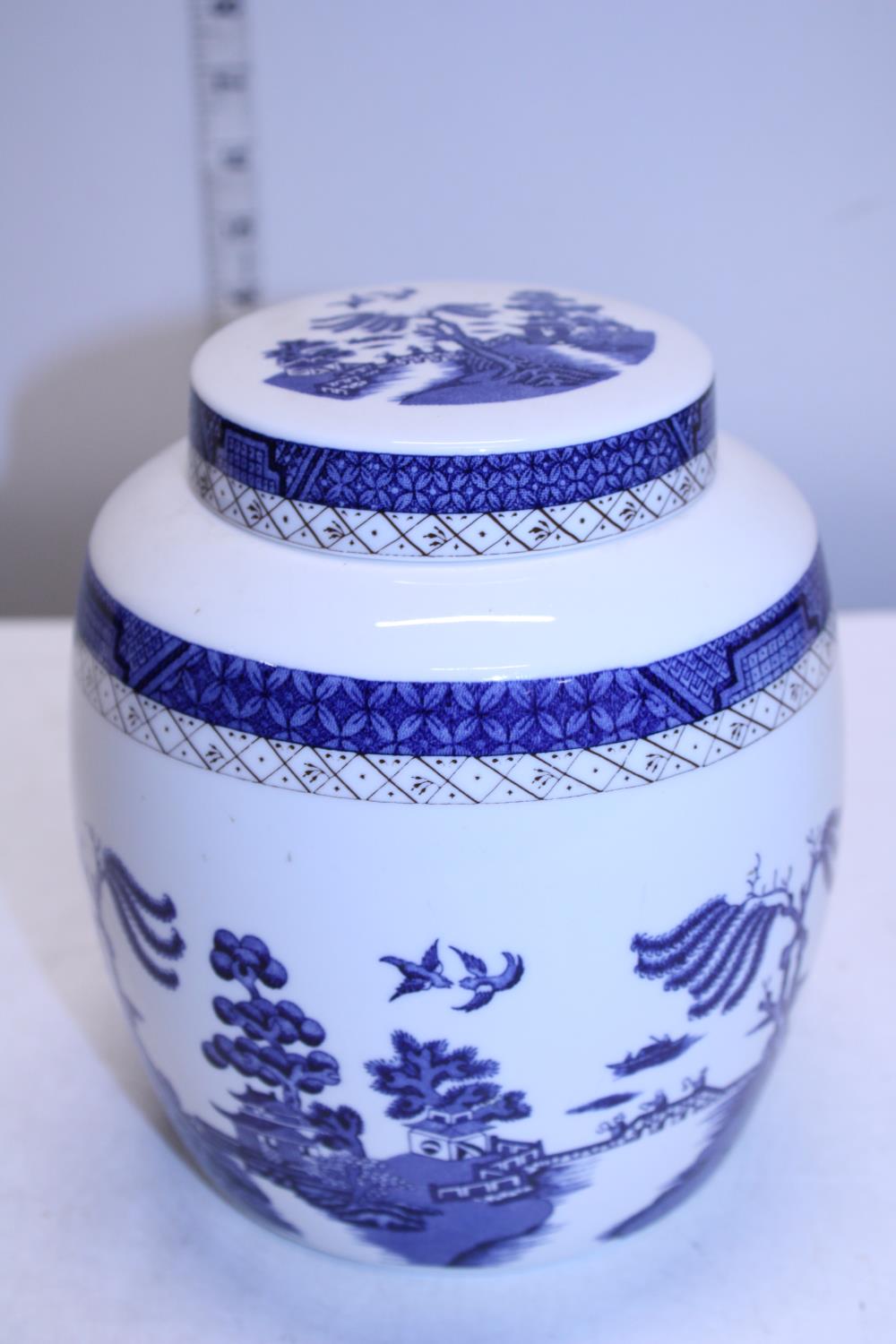 A Royal Doulton Booths Old Willow pattern storage jar - Image 3 of 3