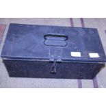 A vintage metal storage box. Shipping unavailable