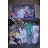 A large box of assorted Mcdonald's happy meal toys