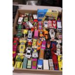 A box of assorted die-cast models