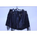 A pair of ladies Nasty Gal leather shorts size 18