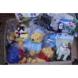 A large box of assorted Mcdonald's happy meal toys