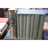 A seven volume Folio Society set of books by Charlotte Emily Anne Bronte and one other FS book