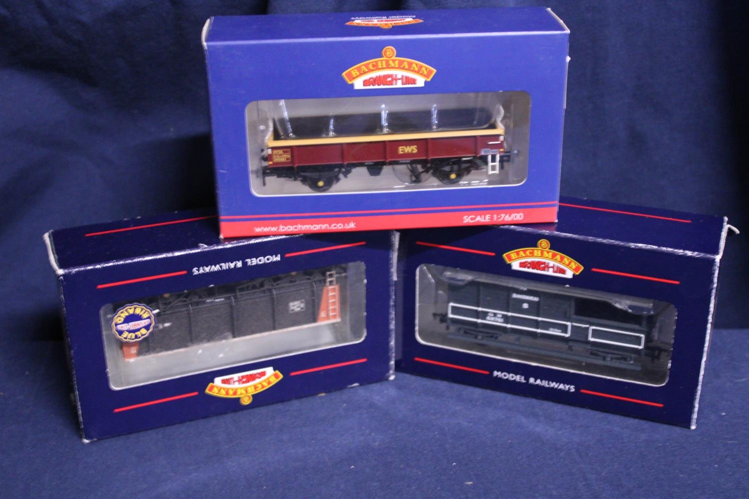 Three boxed Bachmann 00 gauge wagons