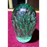 a large Victorian glass dump/paperweight, chip to base