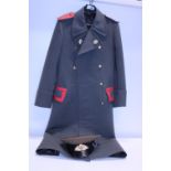 A Russian military overcoat with cap