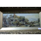 A 19th Century framed oil on board in a gilt wooden frame. Shipping unavailable. Artist unknown