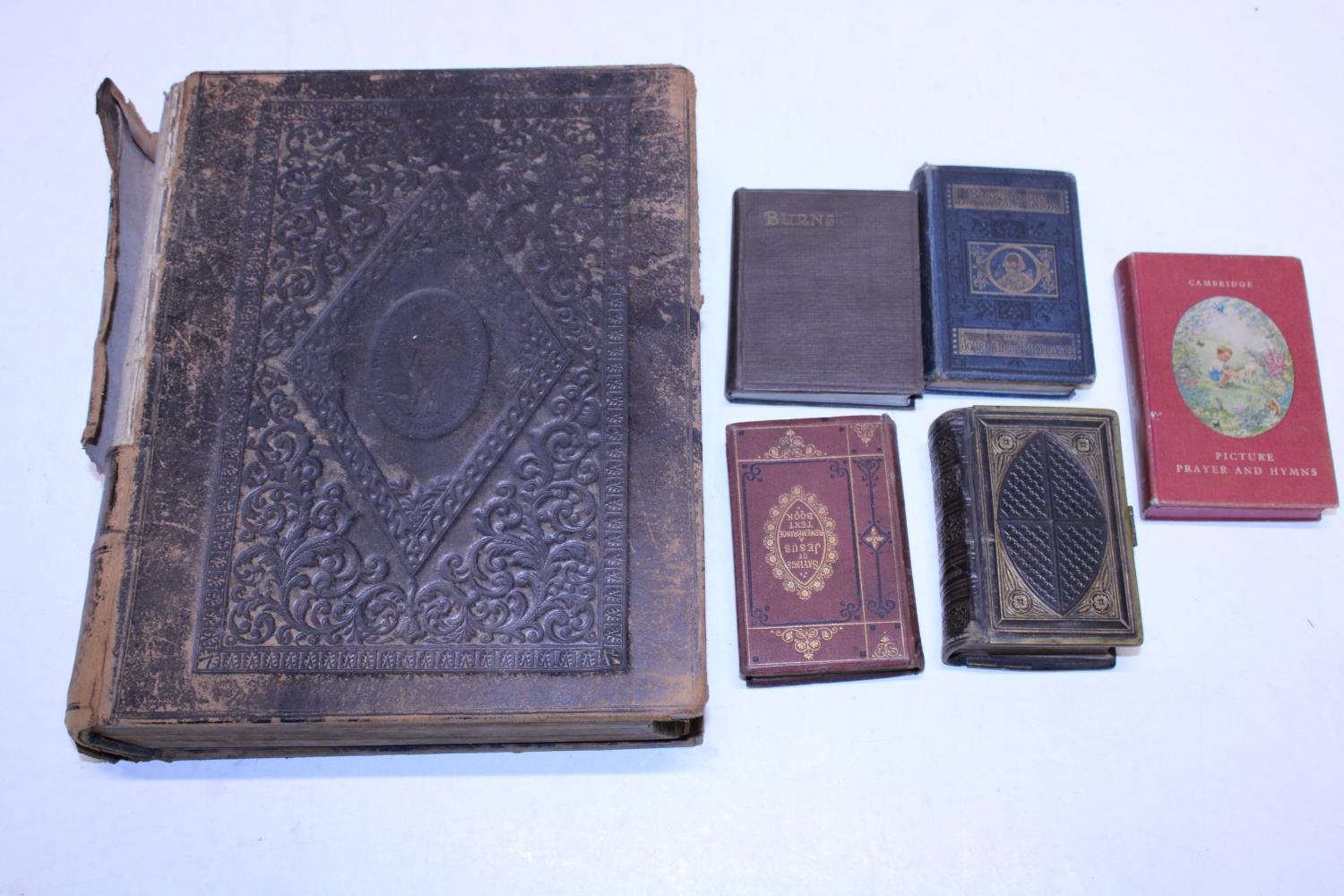 A selection of assorted antique Bibles etc