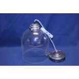 A vintage glass dome ceiling light. Shipping unavailable.