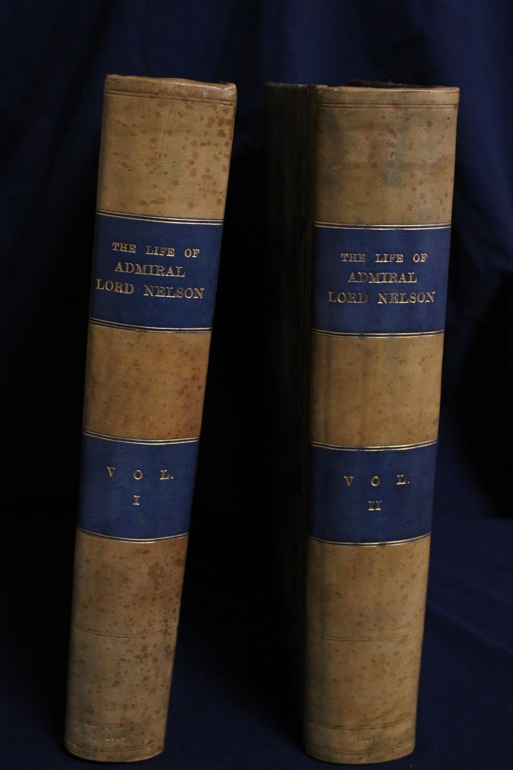 A two volume set 'The Life of Admiral Lord Nelson' From his lordships manuscripts by The Rev James