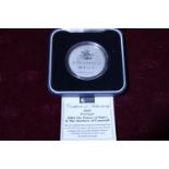 A cased .925 silver commemorative coin. 24 grams