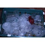 A large qty of assorted good quality glass ware. Shipping unavailable.