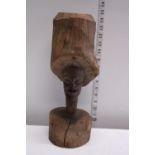 A heavy dense wood African carving