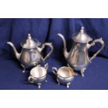 A vintage silver plated tea service