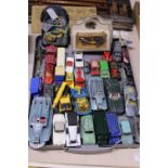 A box of assorted die-cast models