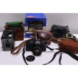 A selection of assorted cameras etc