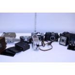A selection of vintage cameras